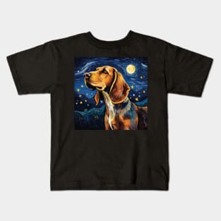 American English Coonhound Painting Kids T-Shirt